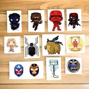 Funko POP! Marvel Collector Corps Decal Lot of 12 Stickers Thor Thanos Star Wars